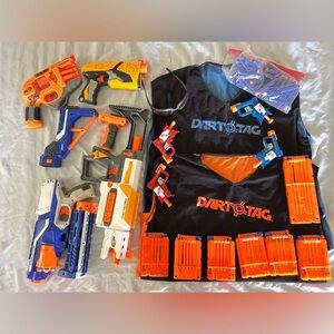 Nerf Blue and Orange Action Figures Playset